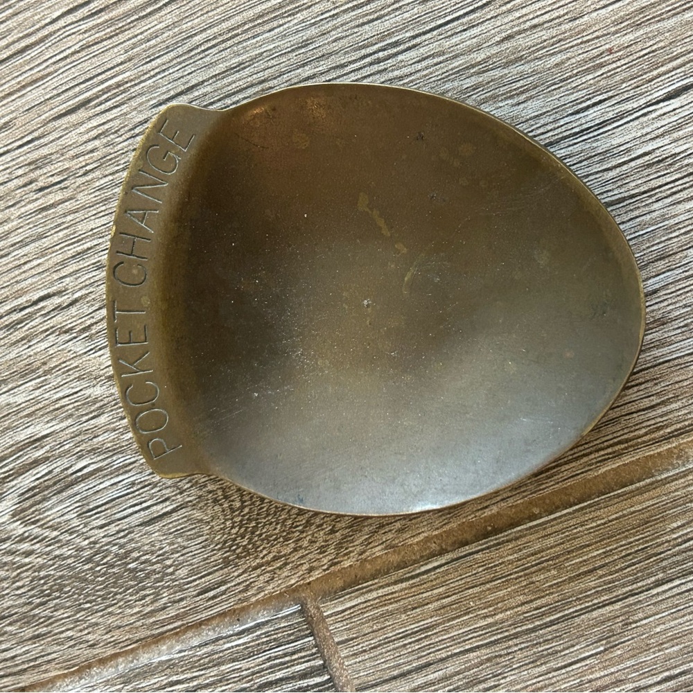 Pocket Change Brass Catchall Dish - Brass Finish